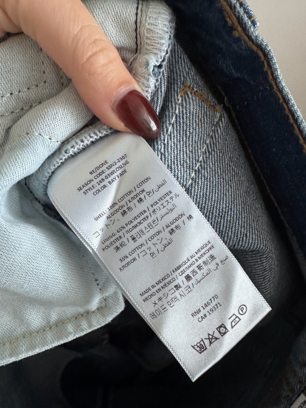 RE/DONE Originals Long Loose jeans in bay fade - Picture 7 of 7